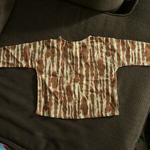 6-12 months long sleeve oversized boxy Henley baby top